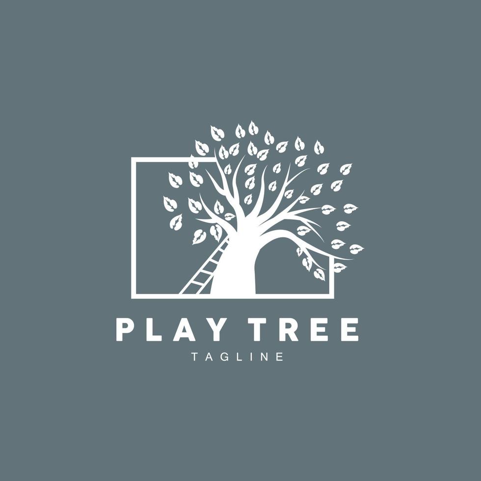 Tree Logo Design, Playground Vector, Education Tree Icon vector