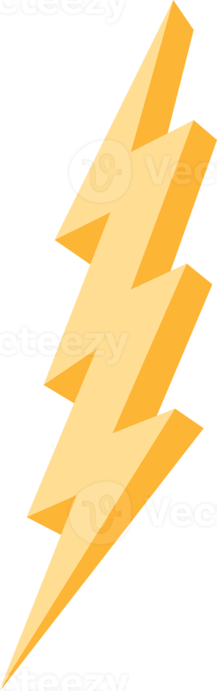 Lightning bolt, Thunderbolt, flat and doodle style png
