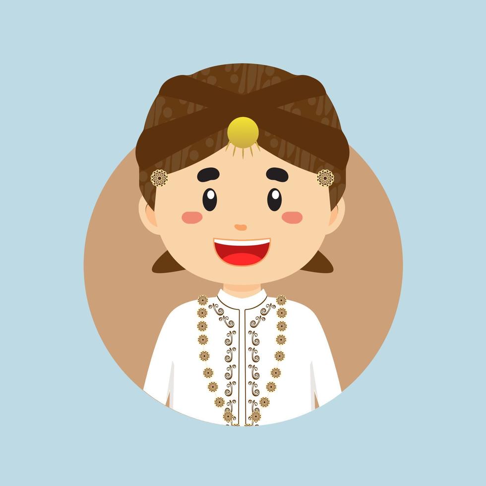 Avatar of a West Java Indonesian Character vector