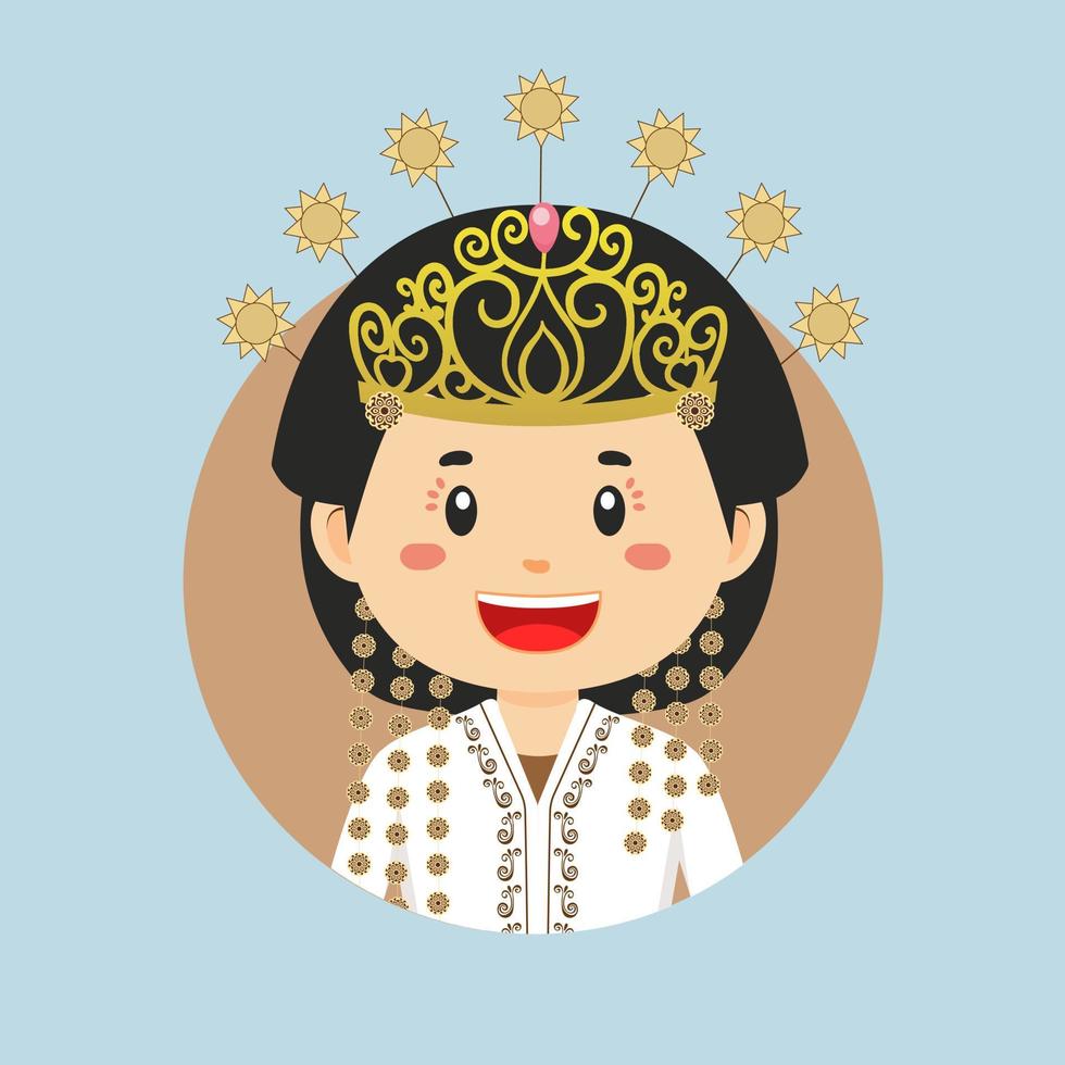 Avatar of a West Java Indonesian Character vector