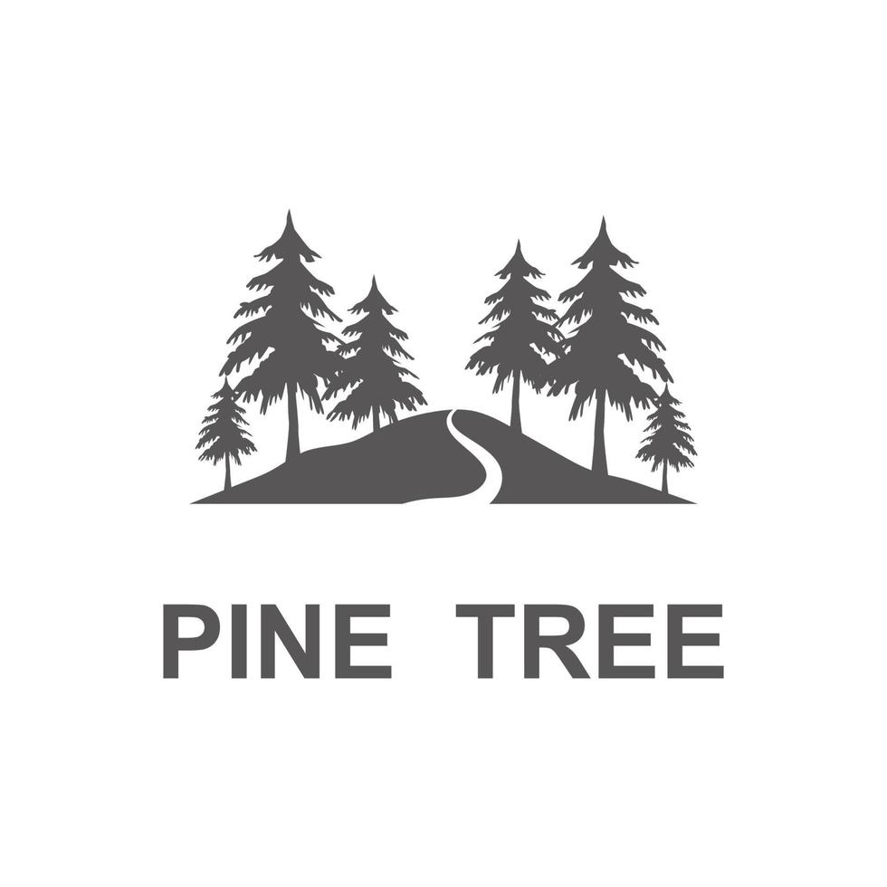 Pine tree Logo design inspiration vector