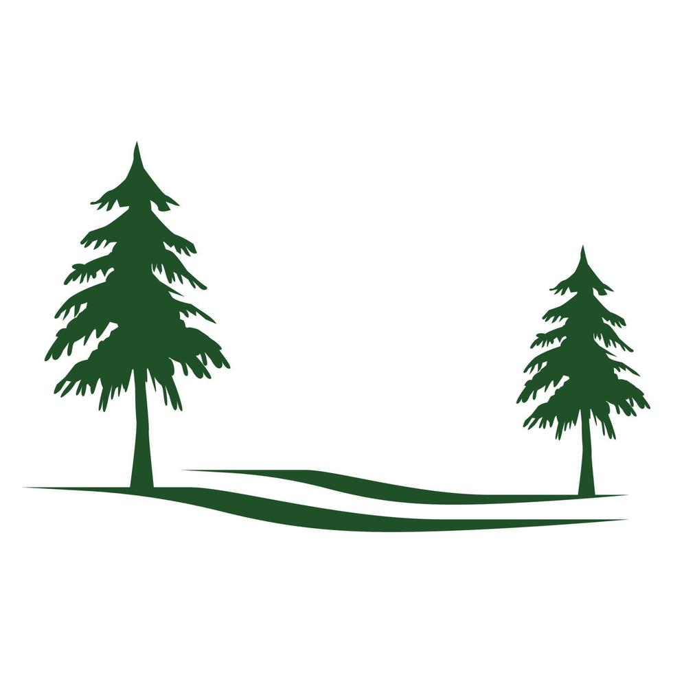 Pine tree Logo design inspiration vector