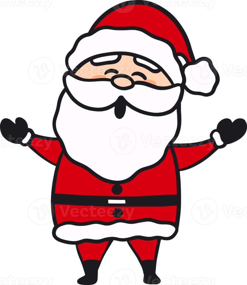 de kerstman claus tekenfilm karakter illustratie png