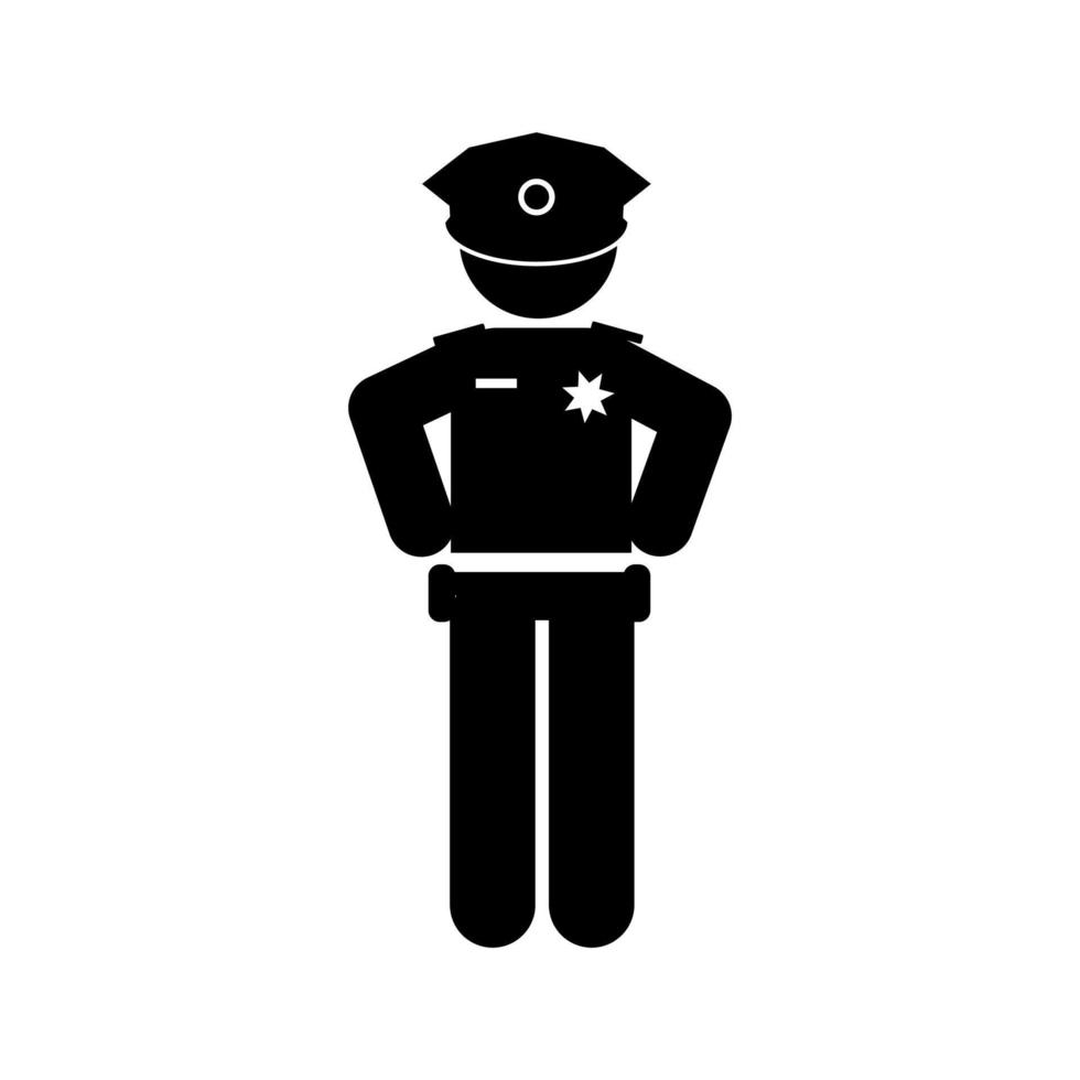 police arrest criminals. Policeman icon. Simple illustration of policeman vector. criminals in prison vector