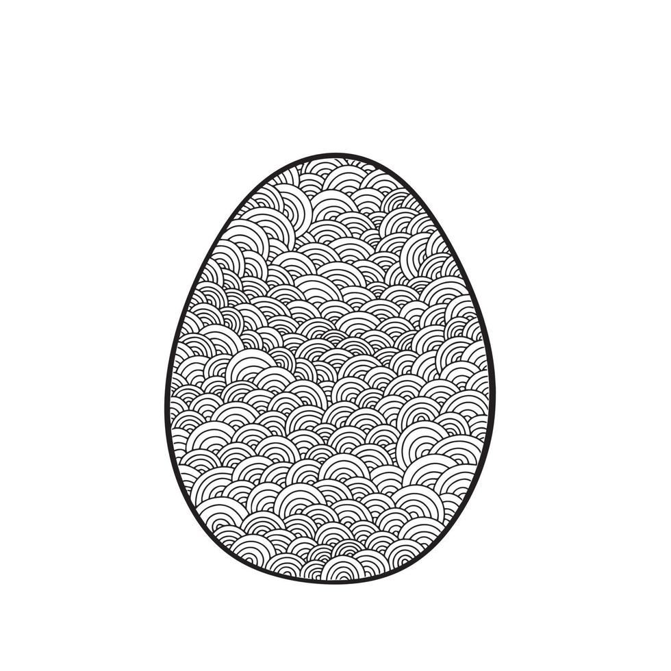 decorativo Pascua de Resurrección huevo contorno vector