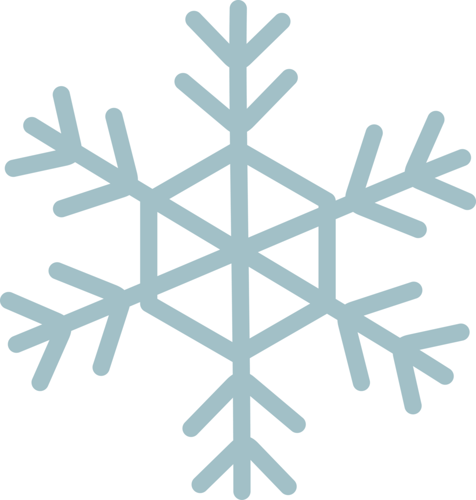 Snowflake icon, Christmas and winter decoration png