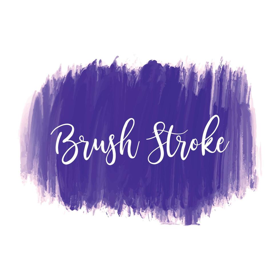 Purple brush stroke watercolor design vector