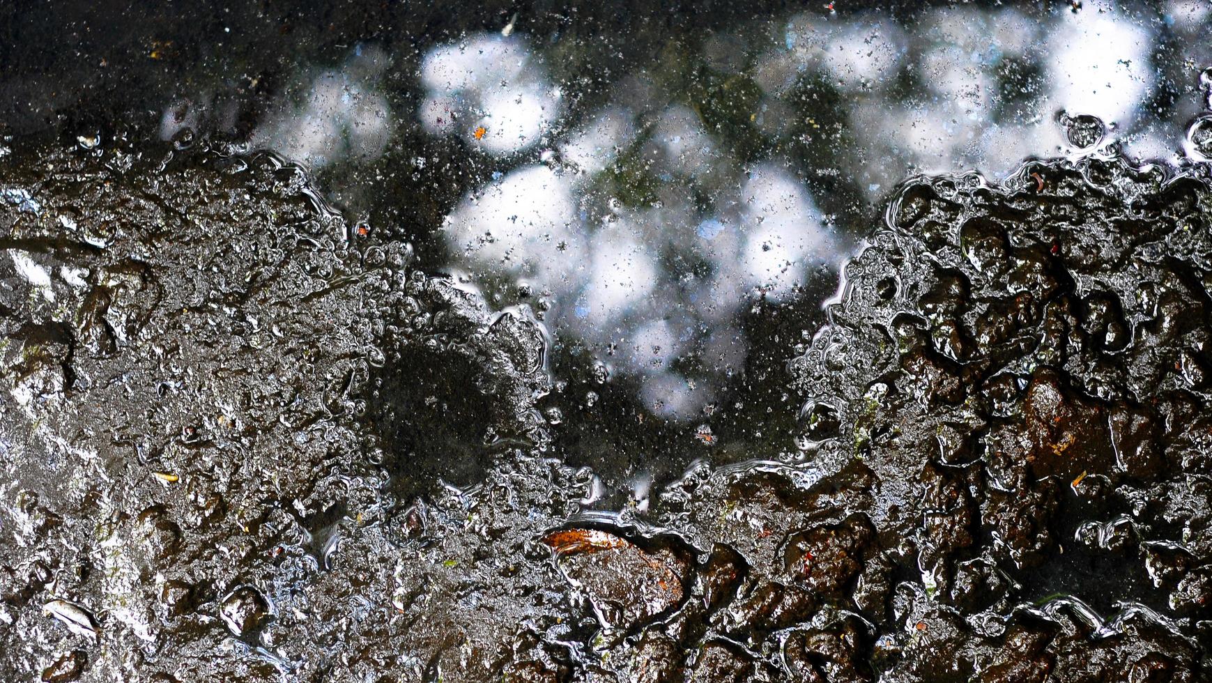 water droplets on the asphalt road. abstract background. photo