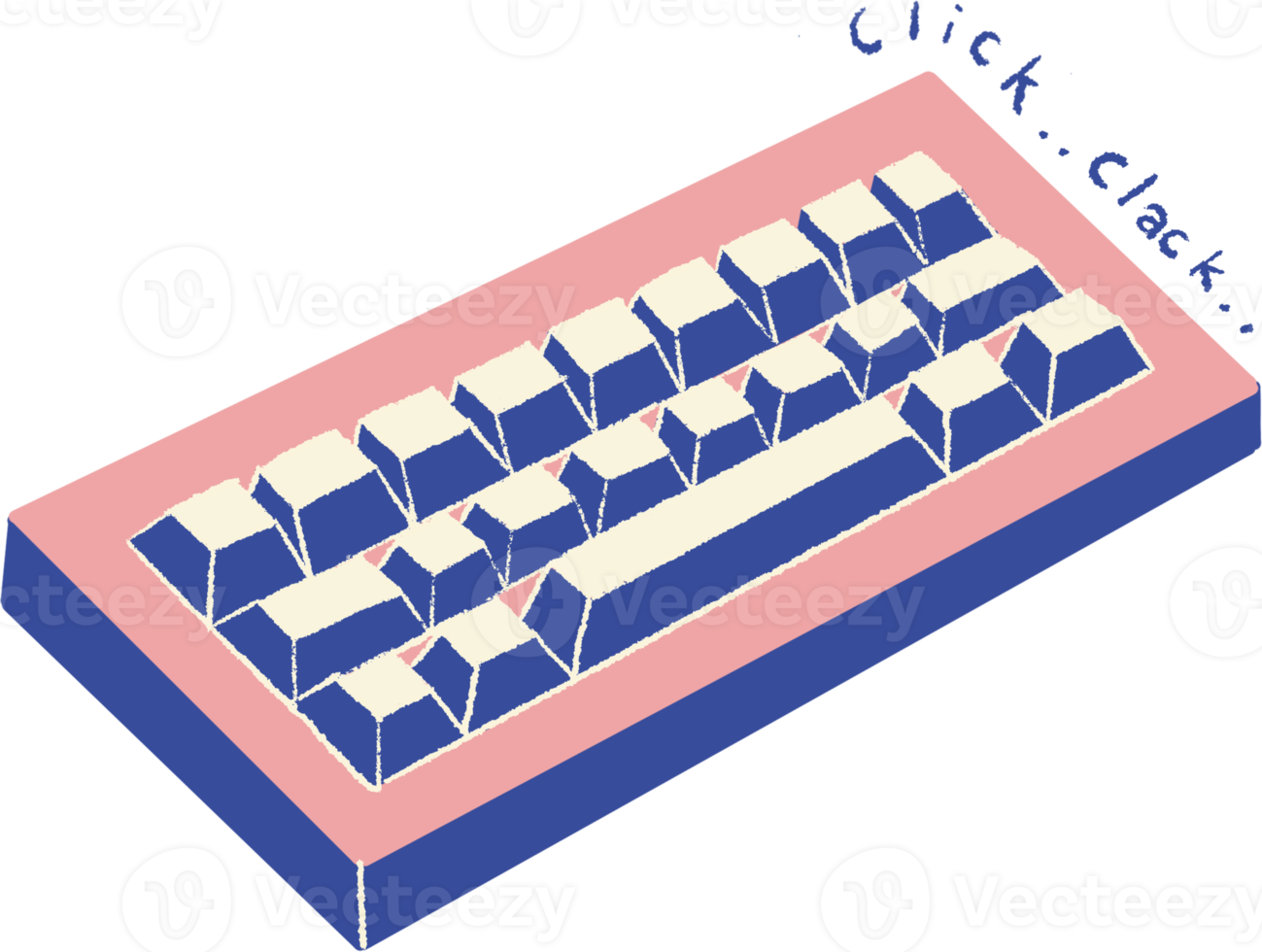Keyboard in flat style. computer keyboard tllustration png