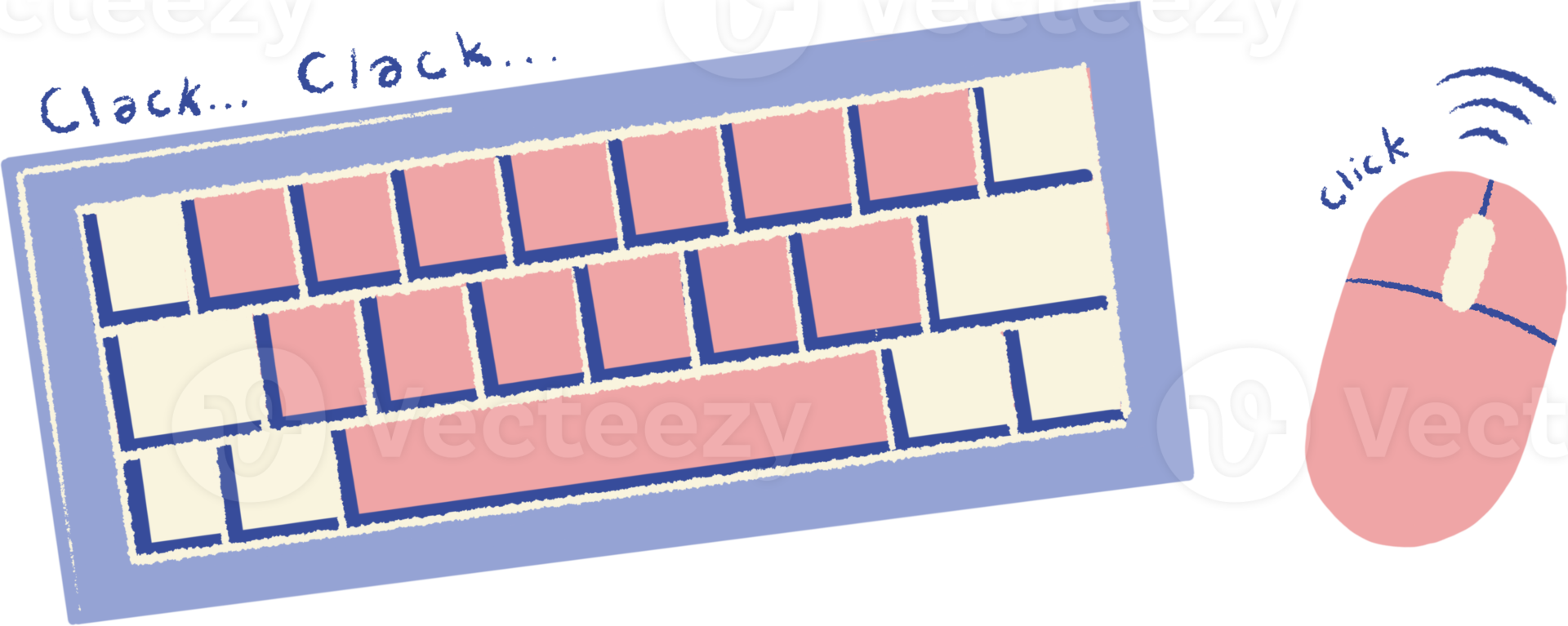 Keyboard in flat style. computer keyboard tllustration png