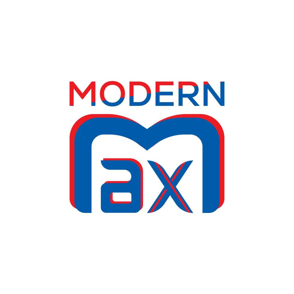 moderno vistoso max logo icono vector ilustración modelo