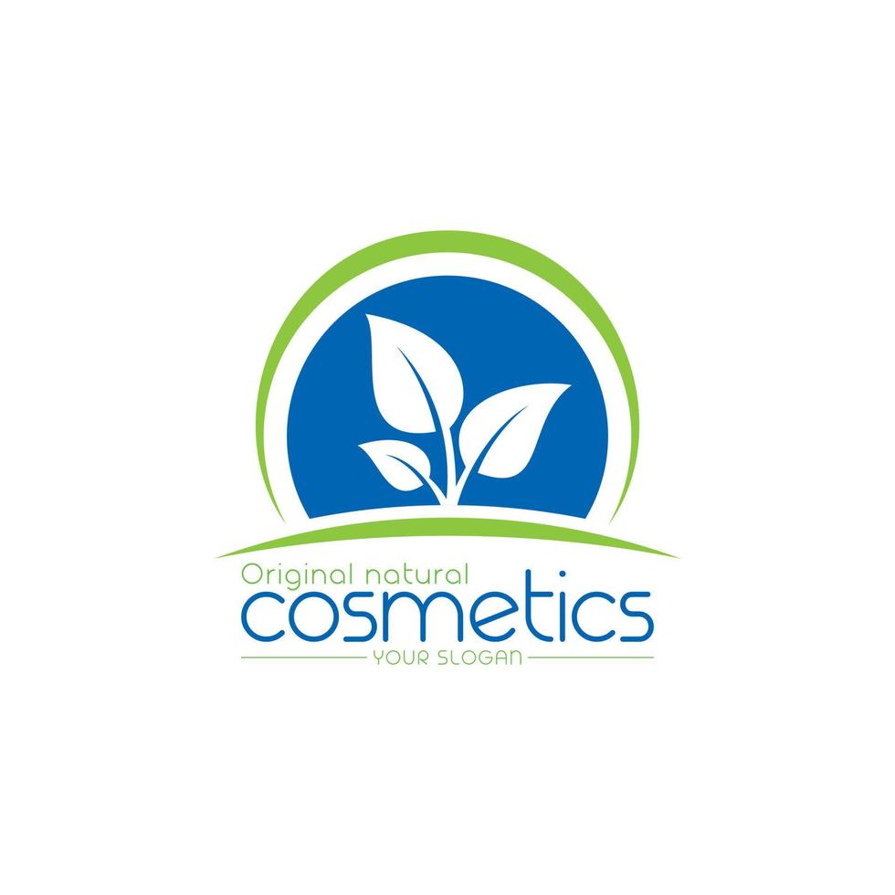 Simple Natural Cosmetics Logo Vector Illustration Template