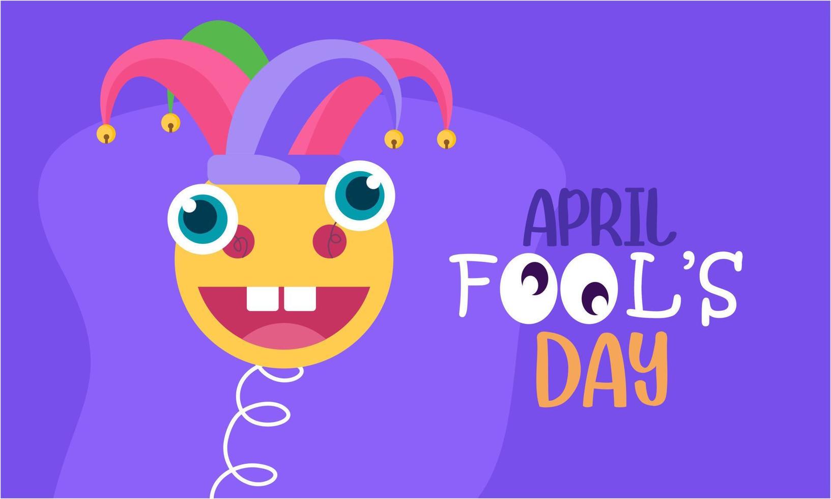 April fools day illustration vector