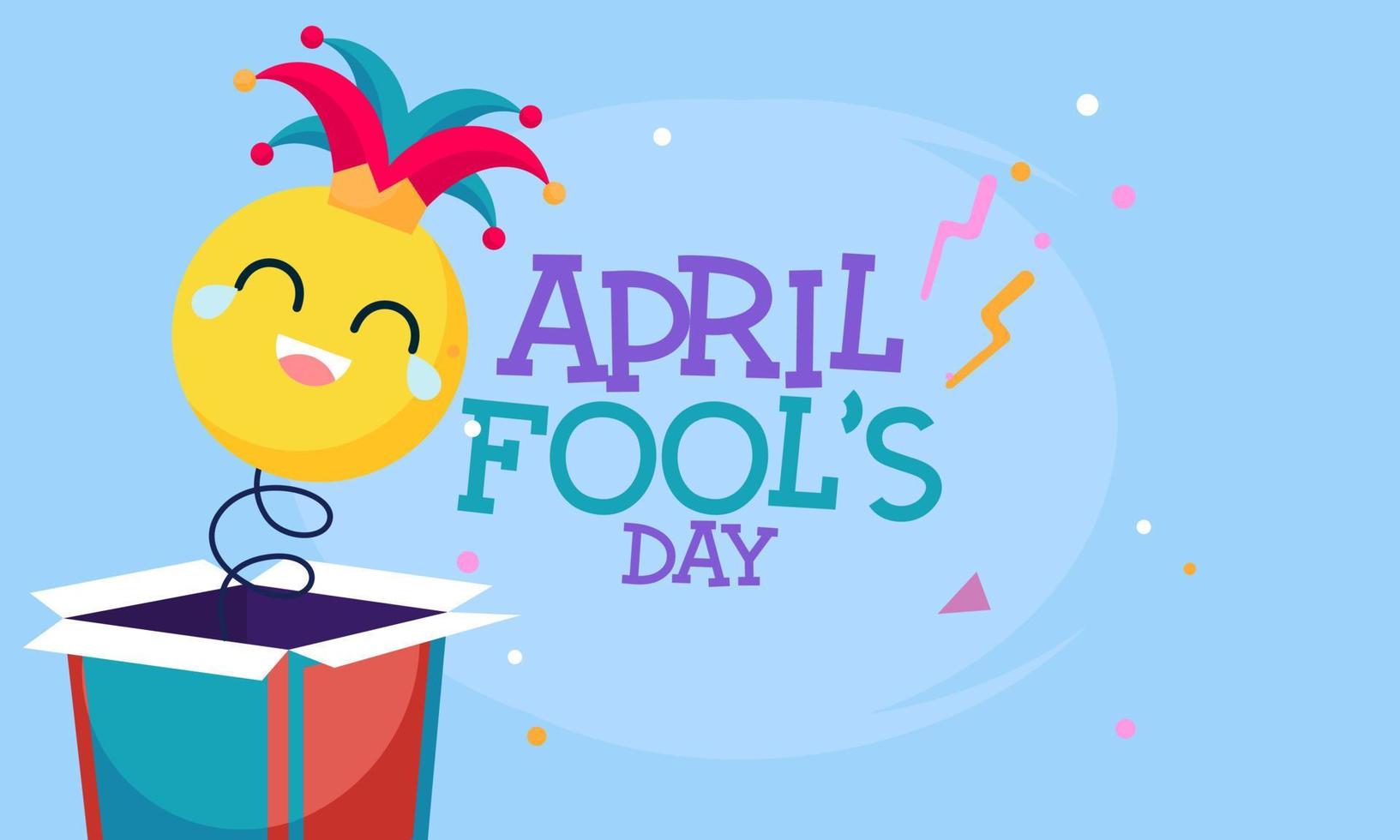 April fools day illustration vector