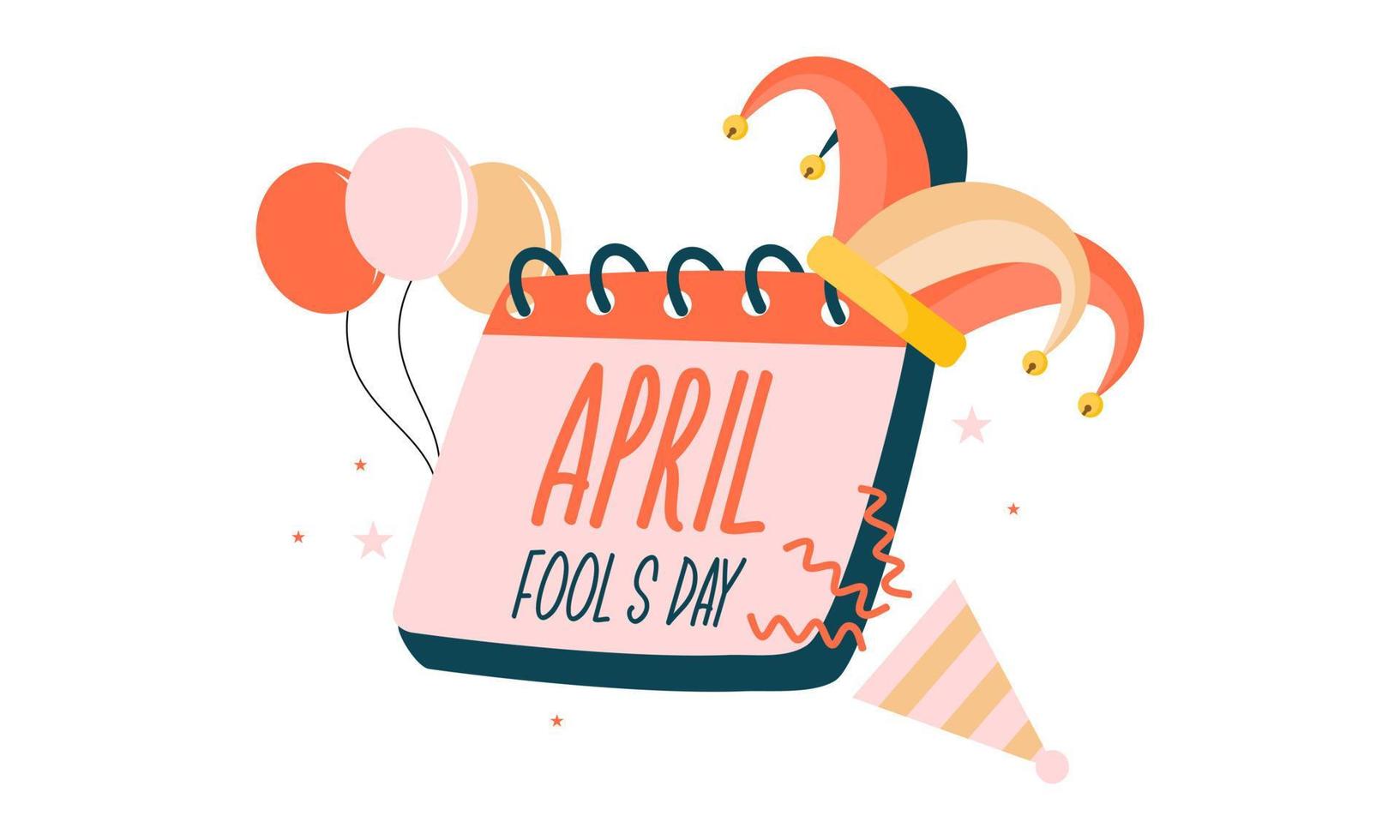 April fools day illustration vector