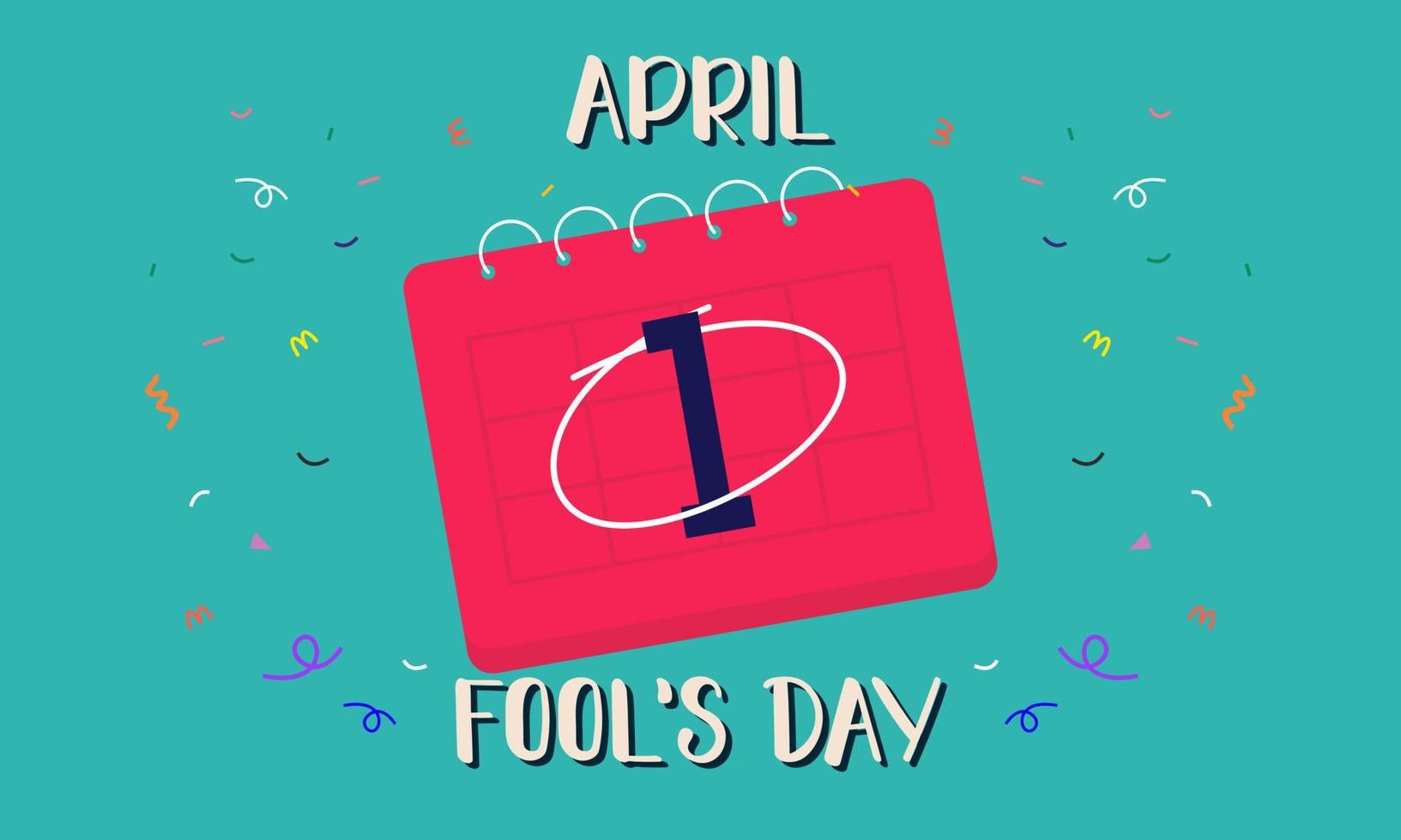 April fools day illustration vector