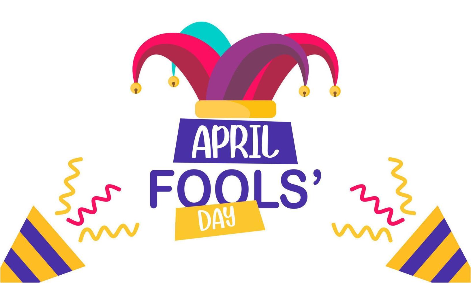 April fools day illustration vector