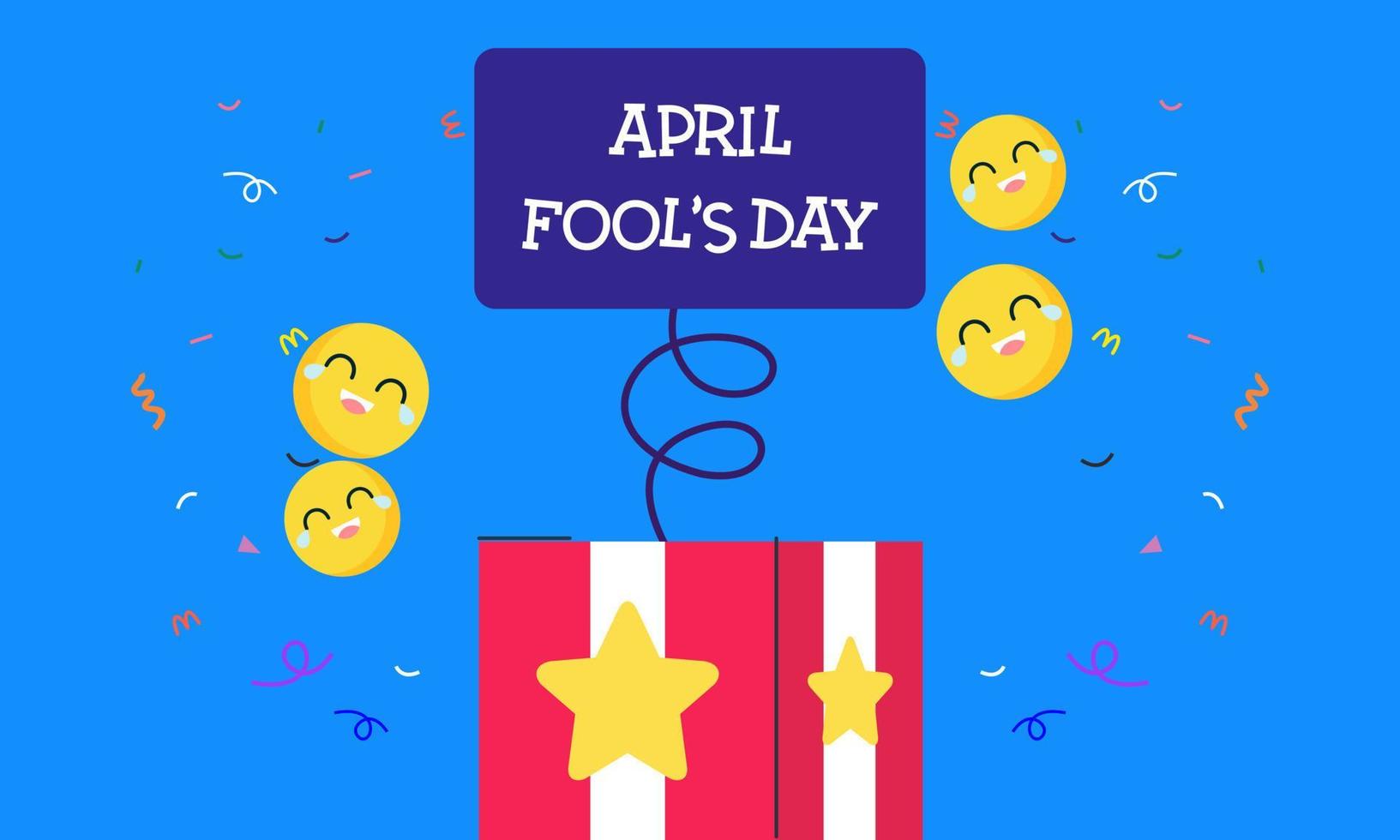 April fools day illustration vector