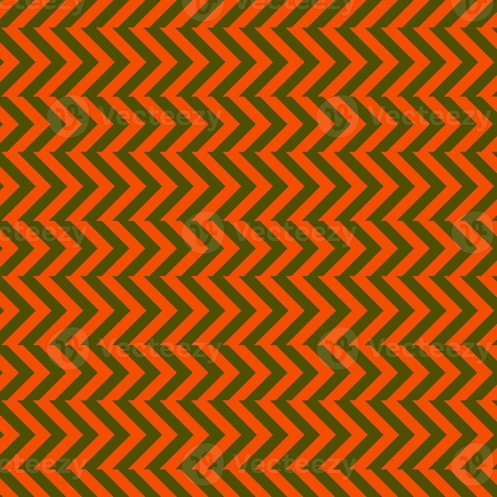 Classic olive green and orange chevron seamless pattern. Seamless zig zag pattern background. Regular texture background. Suitable for poster, brochure, leaflet, backdrop, card. photo