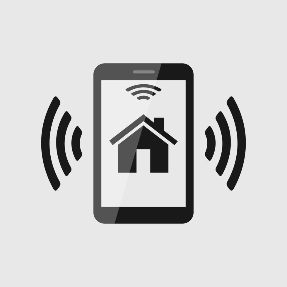 Smart house. Smart home security system concept. White background. Vector illustration