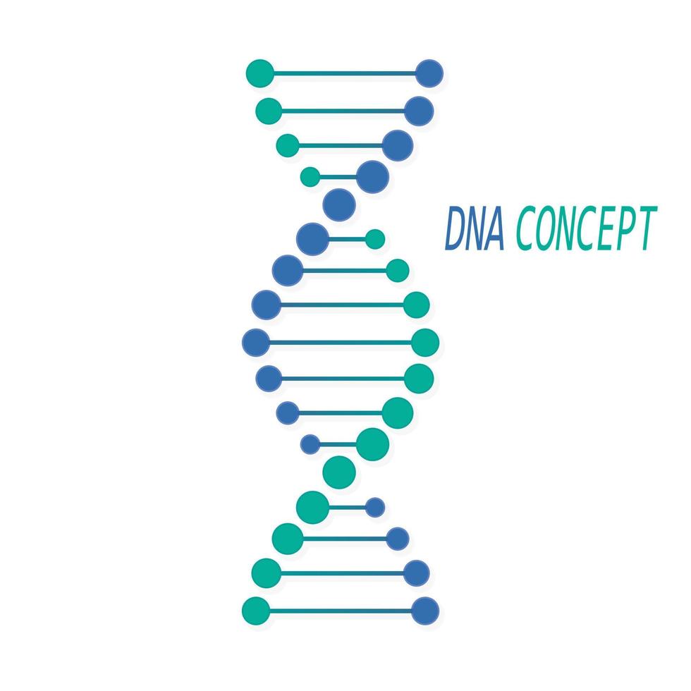 DNA symbol, sign. Deoxyribonucleic acid concept. Vector illustration