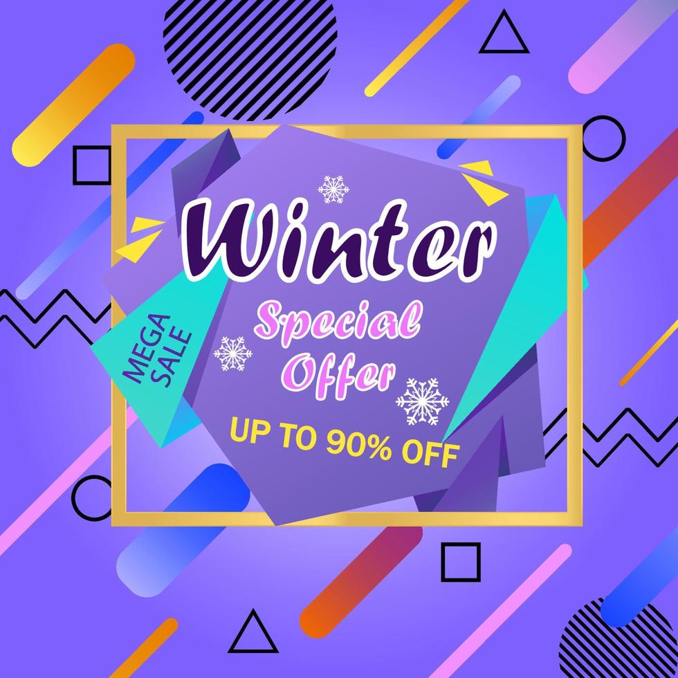 invierno venta. alegre Navidad y contento nuevo año. especial ofertas vector ilustración. eps 10