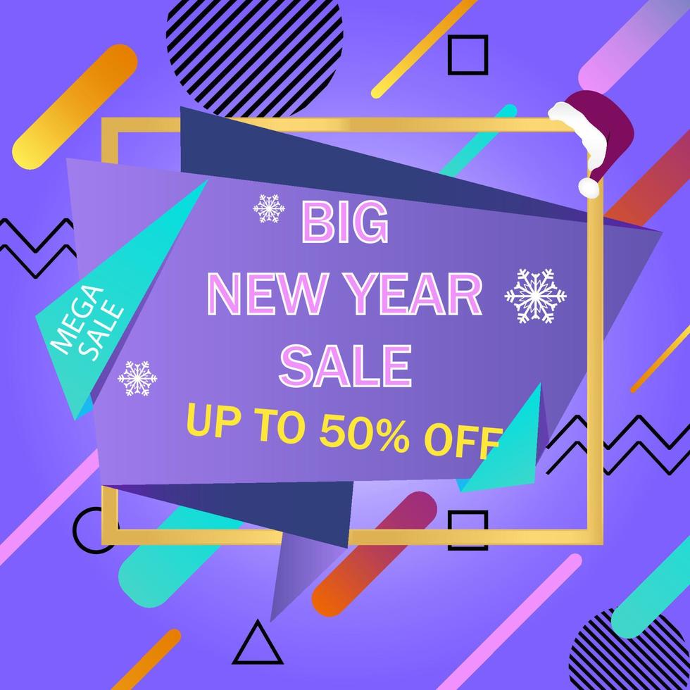 Winter sale. Merry Christmas and Happy New Year. Special offers. Vector illustration. EPS 10