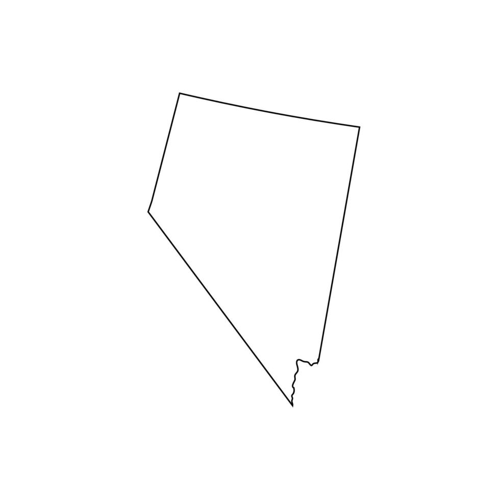 Nevada - U.S. state. Contour line in black color. Vector illustration. EPS 10