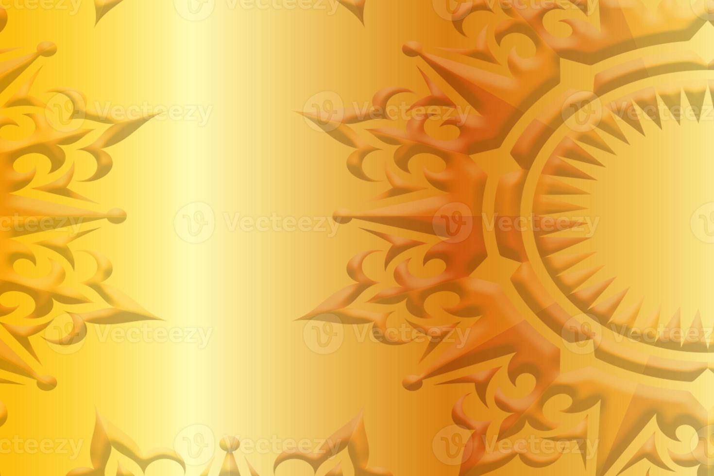 Modern Mandala art backgrounds.Design template page.3D mandala abstract illustration with Brownish yellow Background download photo