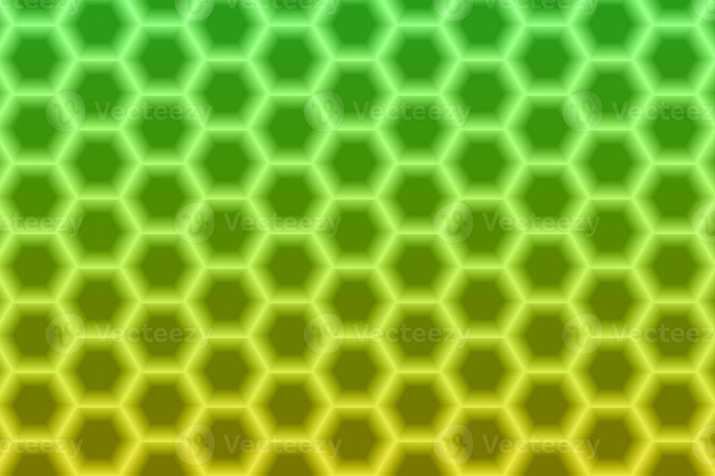 3d shining honeycomb shell illustration banner, with Gradient green background with space for text, and wallpaper. photo