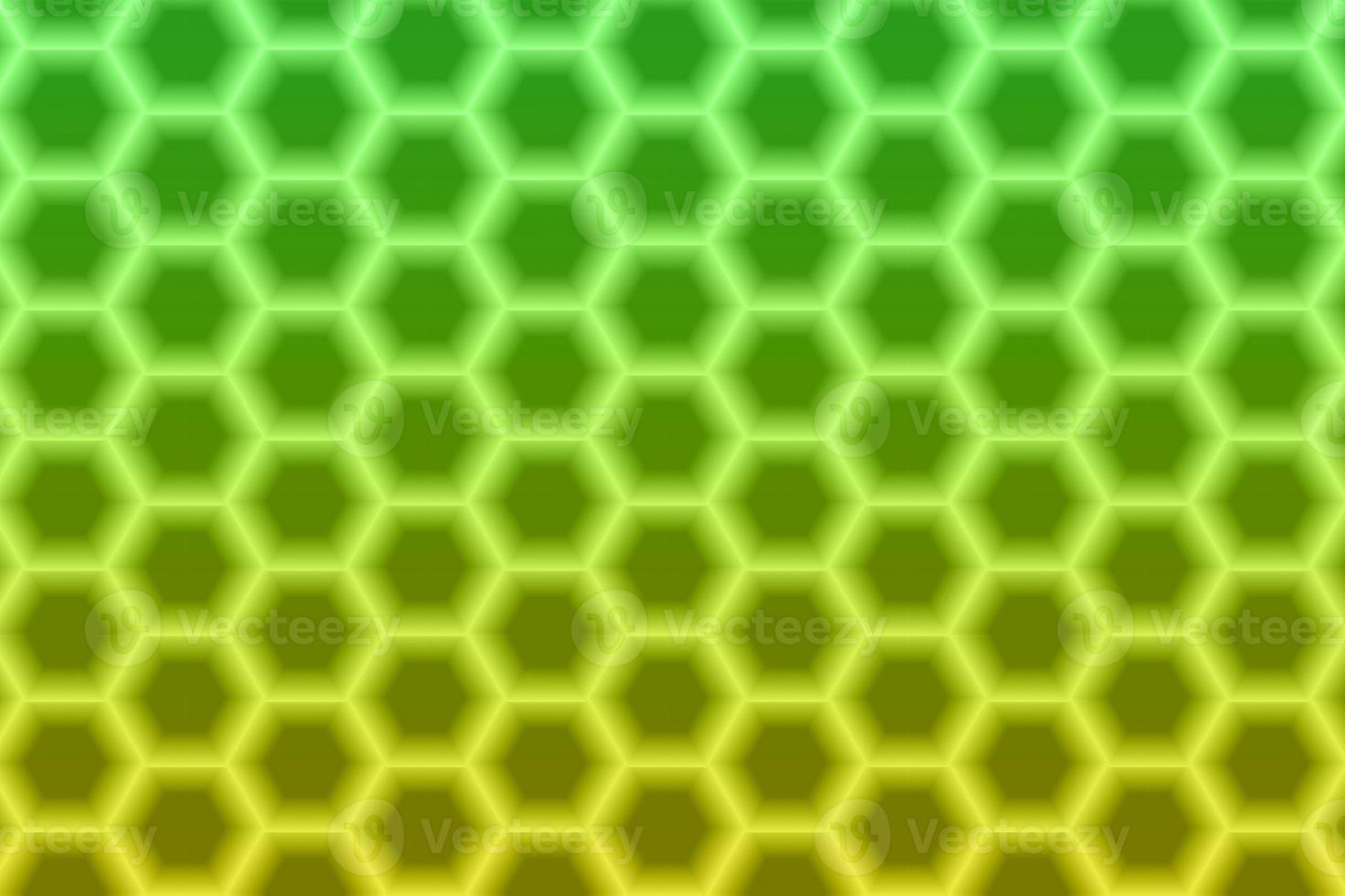 3d shining honeycomb shell illustration banner, with Gradient green background with space for text, and wallpaper. photo