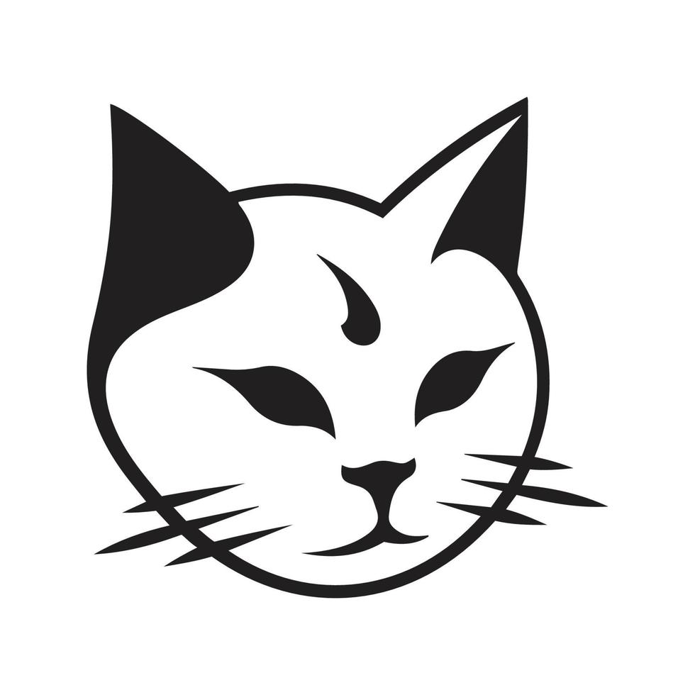 gato mascota logo ,mano dibujado ilustración. adecuado para logo, fondo de pantalla, bandera, fondo, tarjeta, libro ilustración, camiseta diseño, pegatina, cubrir, etc vector