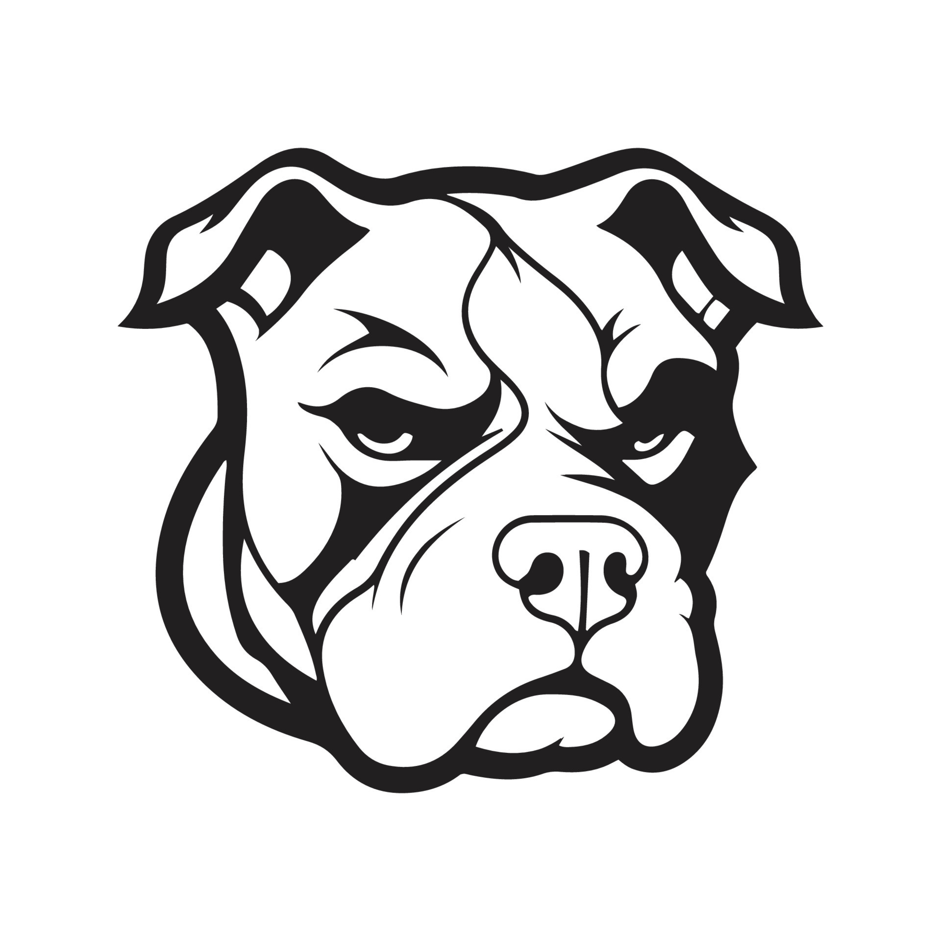 bulldog mascot logo ,hand drawn illustration. Suitable For Logo