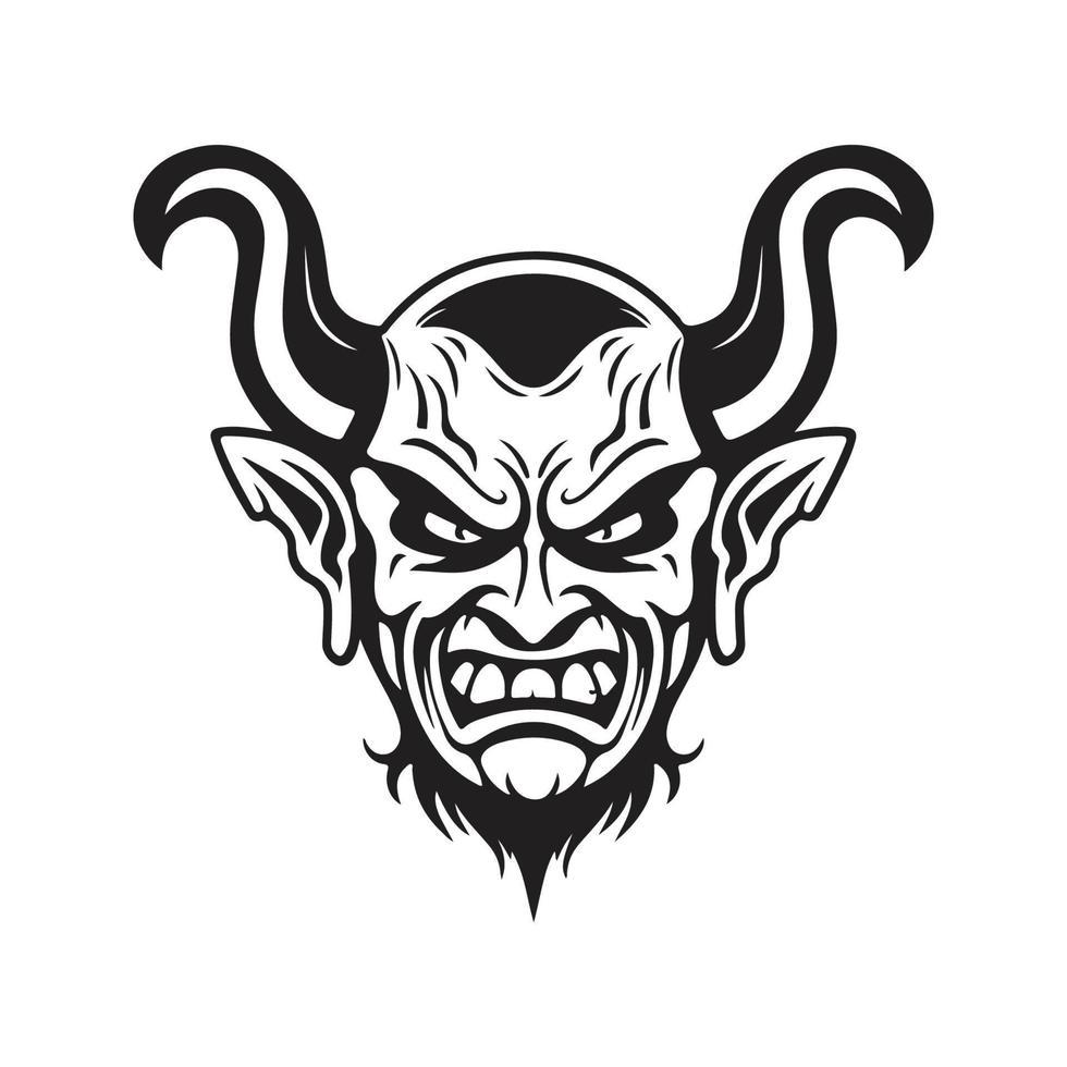 devil, vector concept digital art ,hand drawn illustration