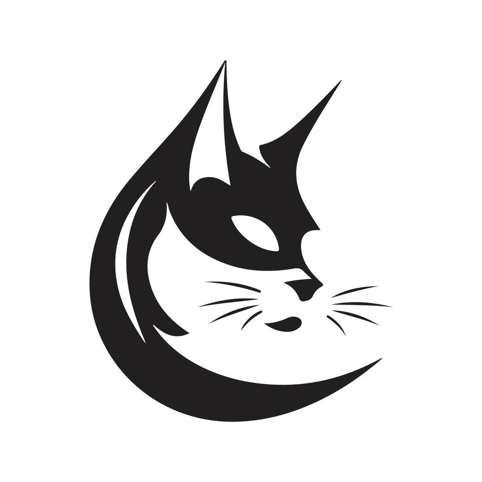 gato mascota logo ,mano dibujado ilustración. adecuado para logo, fondo de pantalla, bandera, fondo, tarjeta, libro ilustración, camiseta diseño, pegatina, cubrir, etc vector
