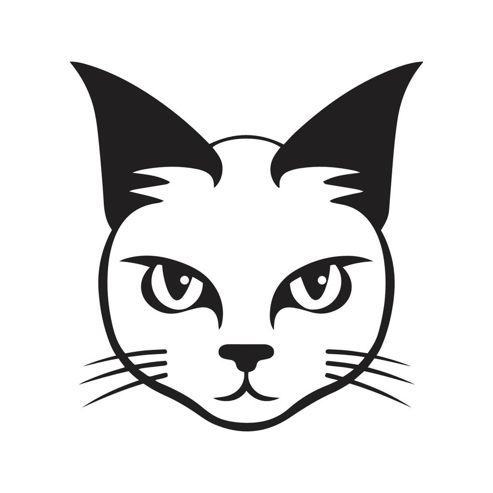 cat mascot logo ,hand drawn illustration. Suitable For Logo, Wallpaper, Banner, Background, Card, Book Illustration, T-Shirt Design, Sticker, Cover, etc vector