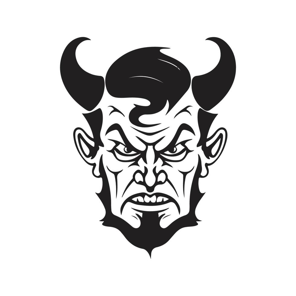 devil, vector concept digital art ,hand drawn illustration