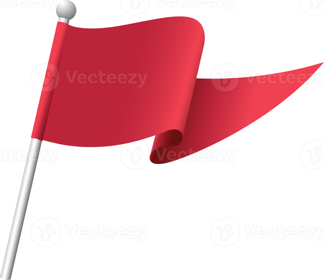 Triangle-shaped flag flapping, element and decoration design. png