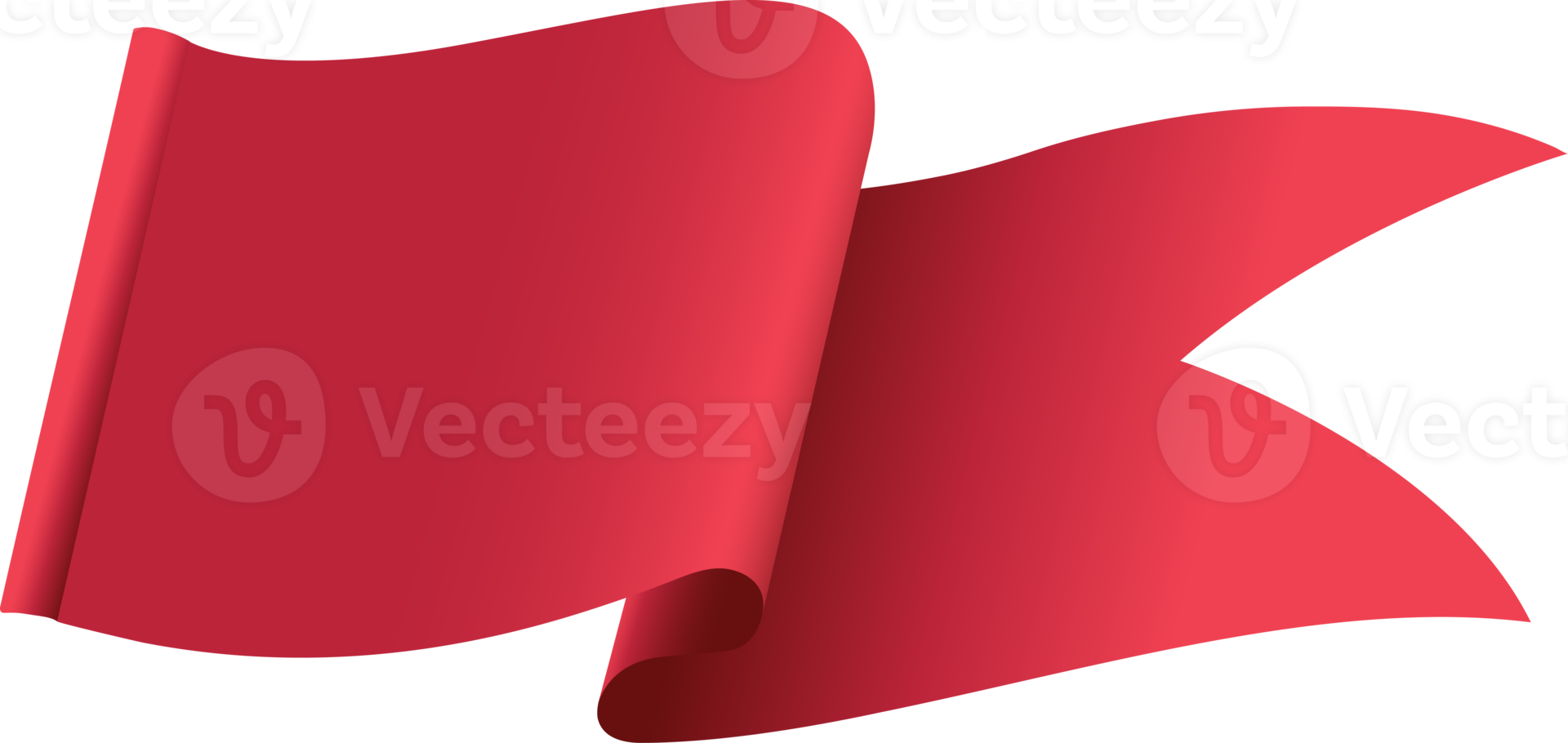 Fluttering two-pointed end flags, element and decoration design. png