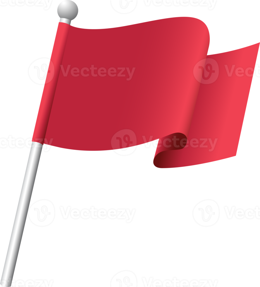 Rectangular flag flapping, element and decoration design. png