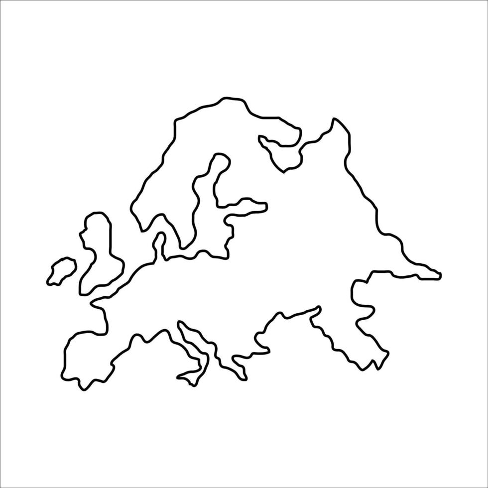 Territory of Europe on white background. Vector illustration