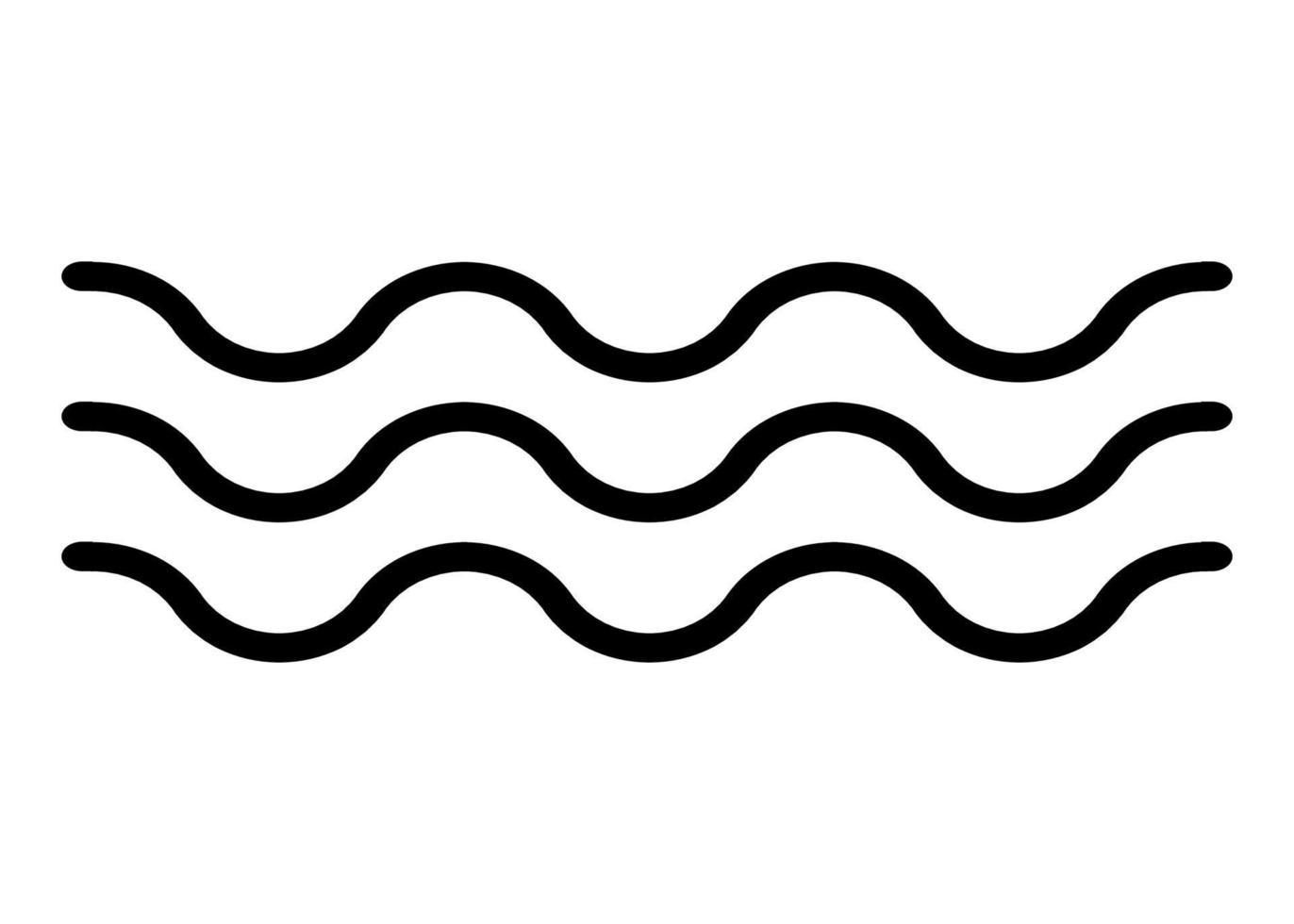 Wave water sign. Water form. Vector illustration