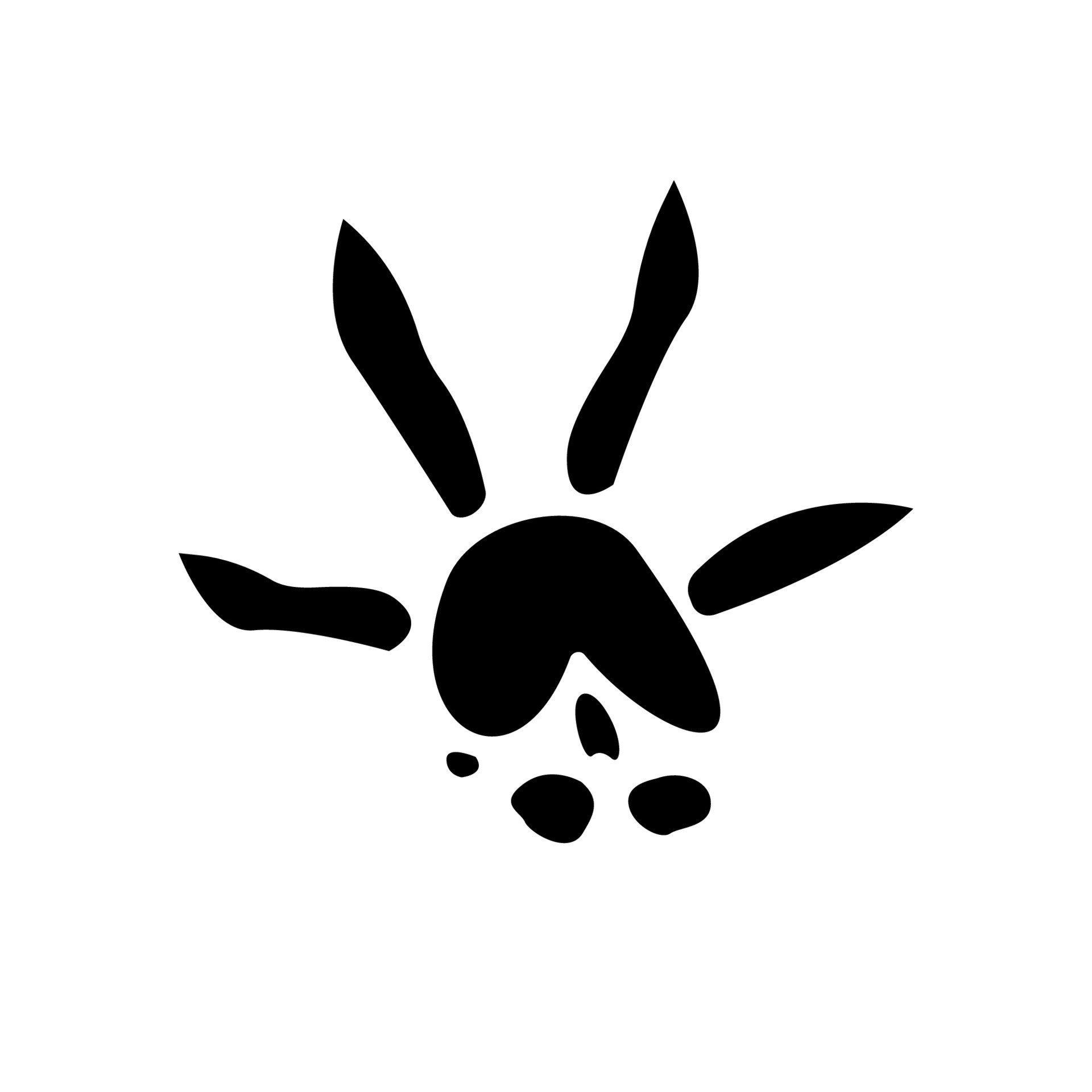 rat-paw-print-footprint-silhouette-on-white-background-vector