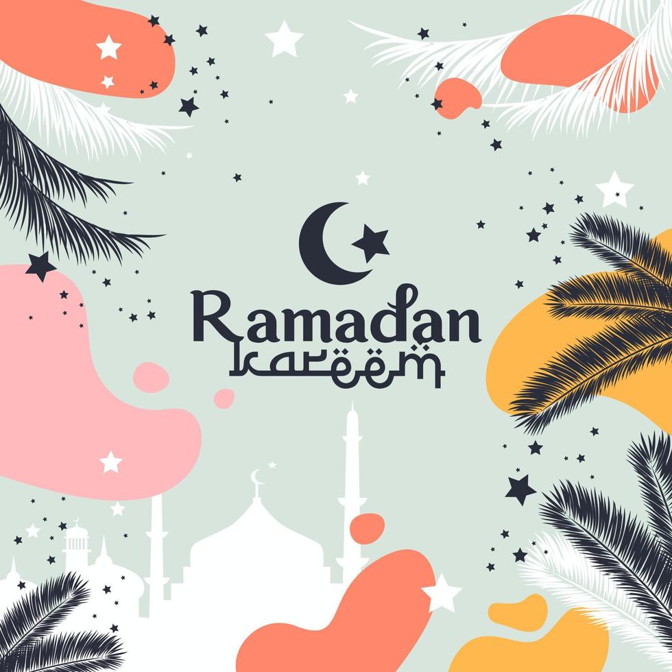 ramadan kareem Vector Design For Banner, Background, can be used as a card, and web. additional to the design of the Ramadan kareem, Eid al-Fitr and Eid al-Adha. vector