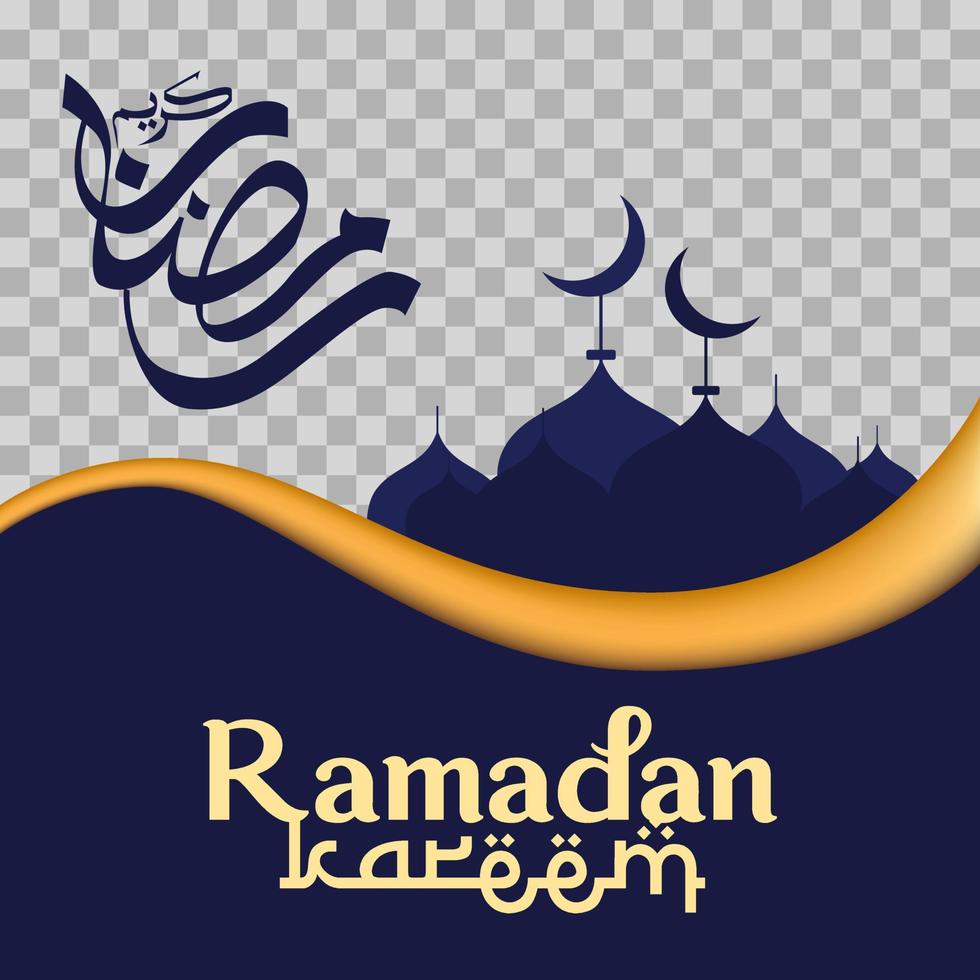 Ramadán kareem vector diseño para bandera, tarjeta, póster, social medios de comunicación alimentar, y antecedentes. el Ramadán Kareem, eid al-fitr y eid al-adha. vector