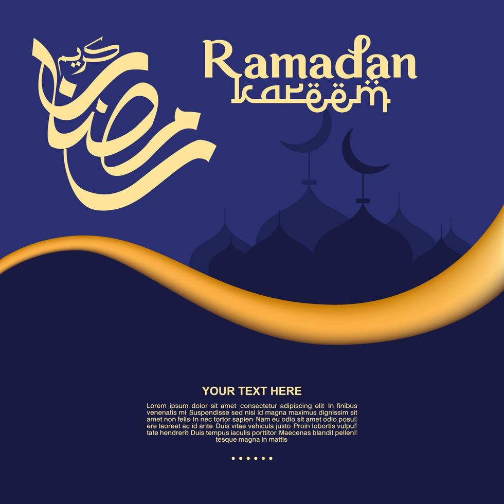 ramadan kareem Vector Design For Banner, card, poster, social media feed, and Background. the Ramadan kareem, Eid al-Fitr and Eid al-Adha. vector