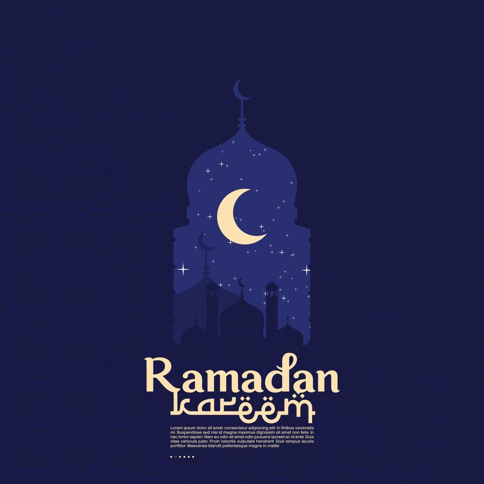 ramadan kareem Vector Design For Banner, card, poster, social media feed, and Background. the Ramadan kareem, Eid al-Fitr and Eid al-Adha. vector