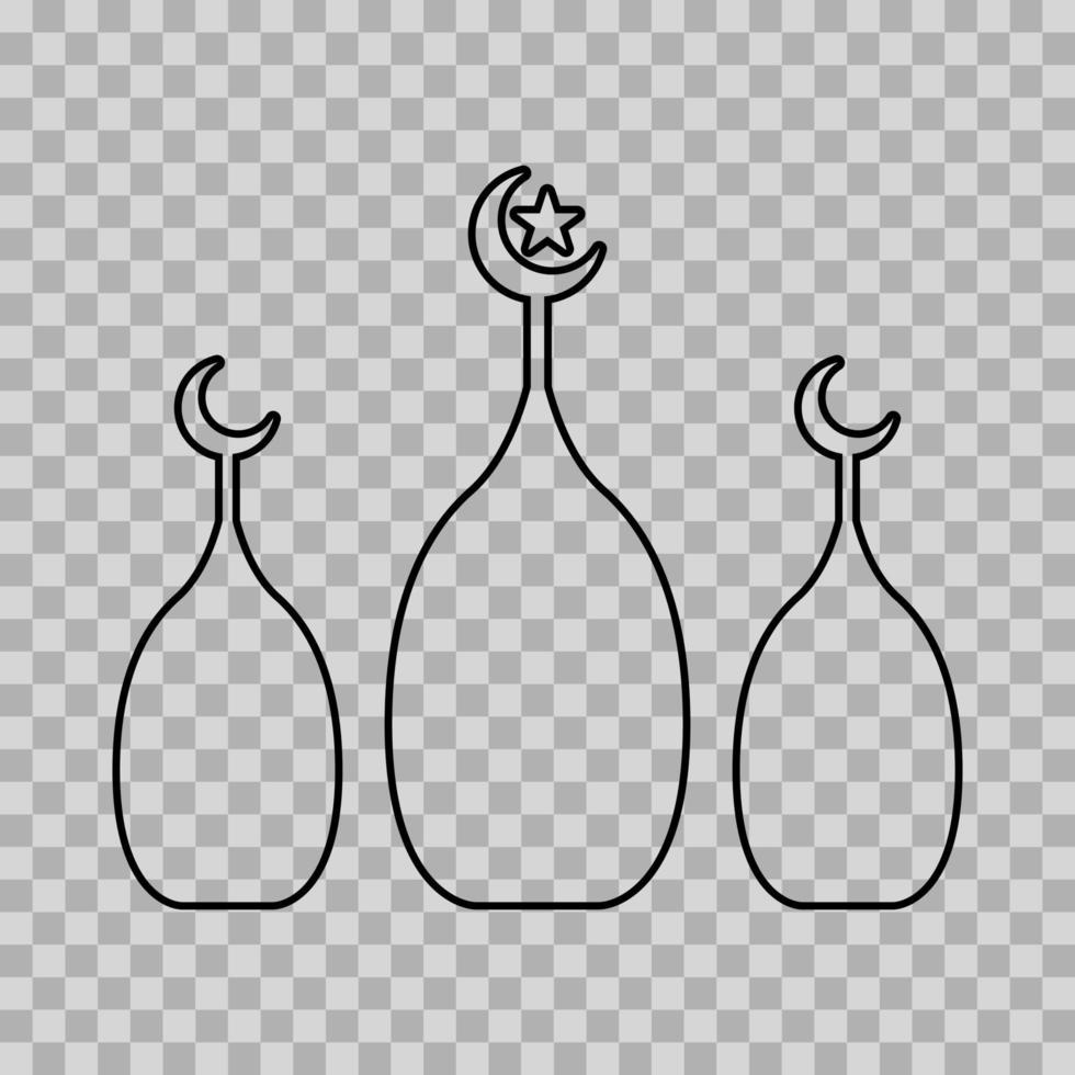ilustración de mezquita Hazme con estrella Luna. islámico íconos lata ser usado para el mes de ramadán, eid y eid al-adha. para logo, sitio web y póster diseños aislado y fácilmente editable objetos. vector