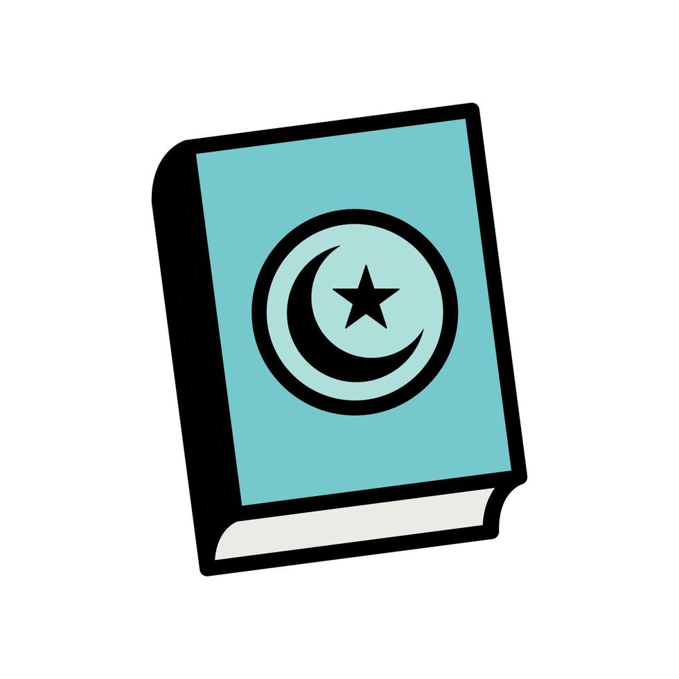 illustration of the holy quran book book. Islamic icons can be used for the month of Ramadan, Eid and Eid Al-Adha. for logo, website and poster designs. vector