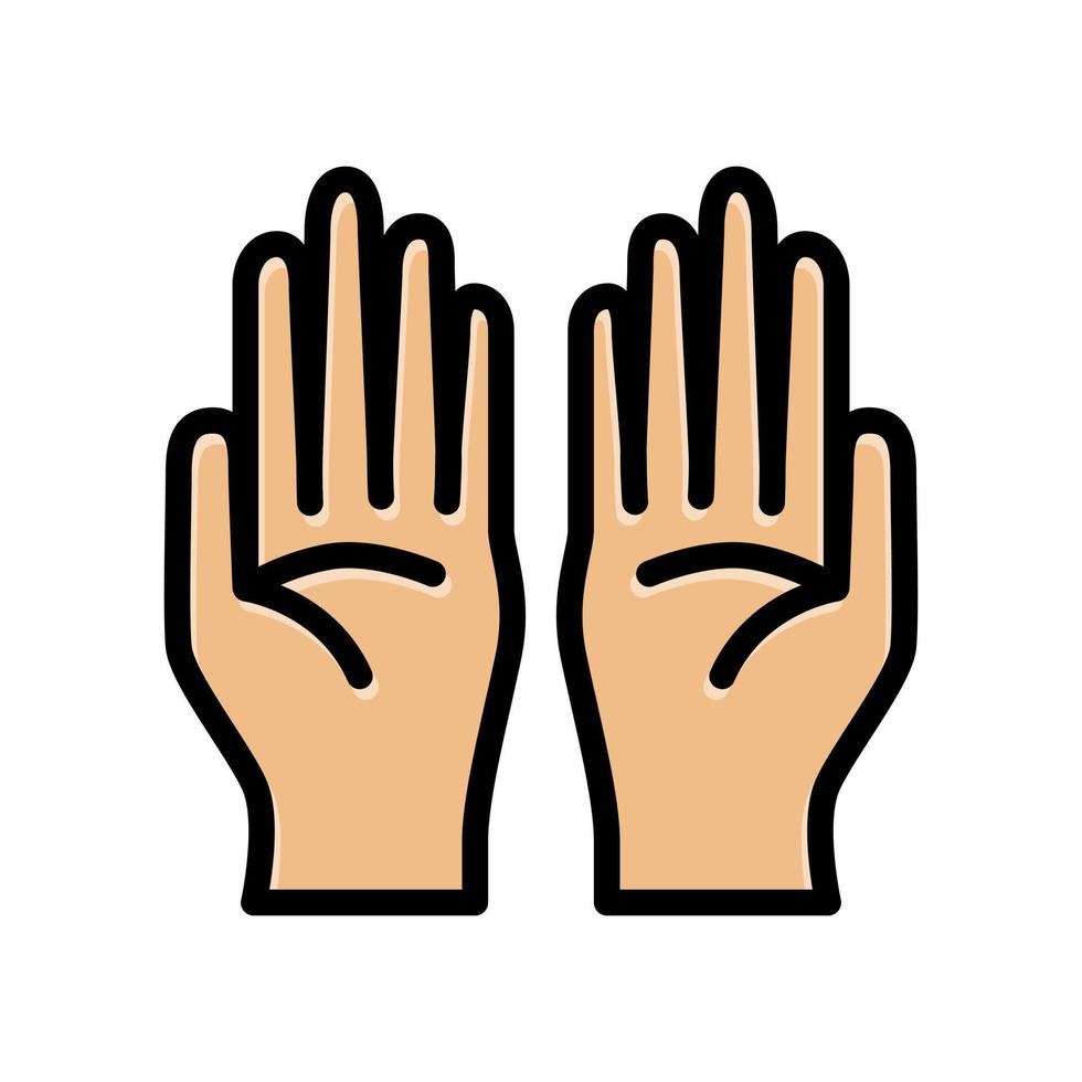 illustration of a hand praying or asking. Islamic icons can be used for the month of Ramadan, Eid and Eid Al-Adha. for logo, website and poster designs. vector